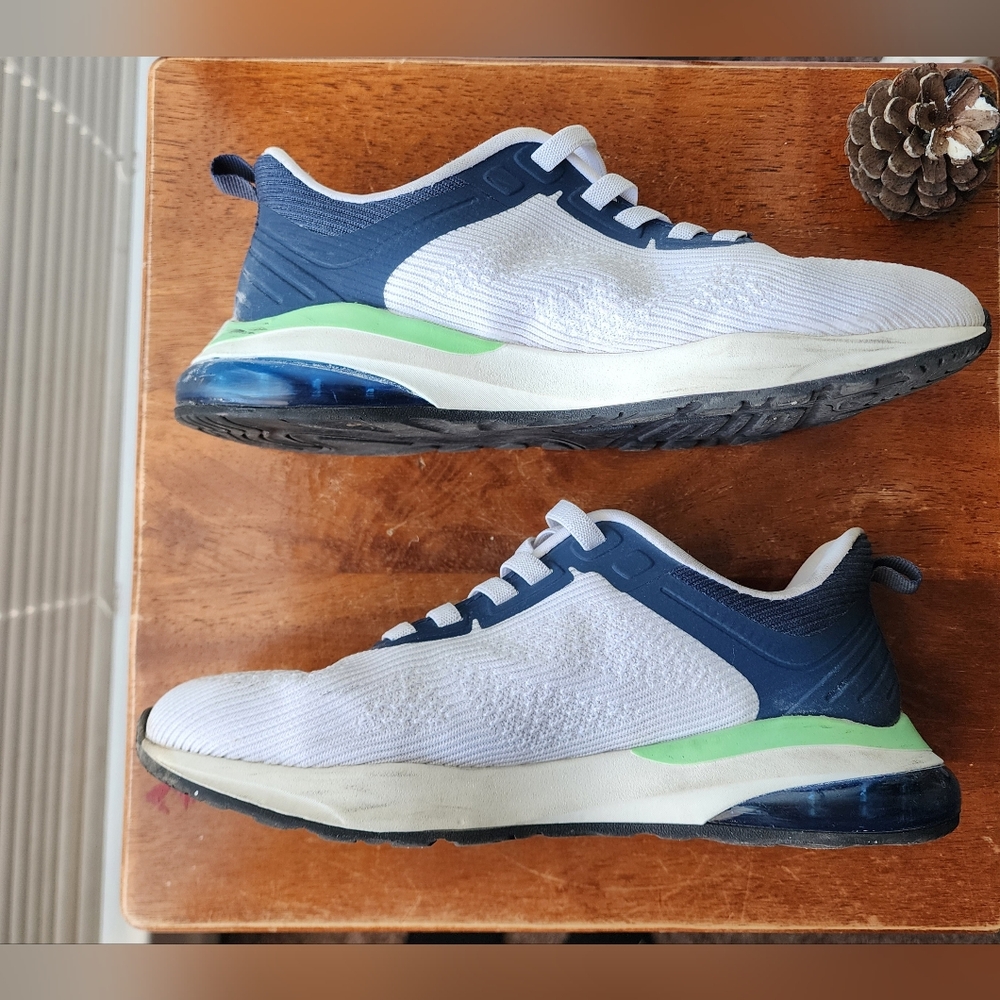 Avia Boy's White and Navy Athletic Shoes